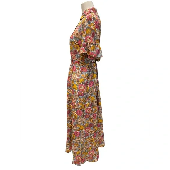 Trovata Martine Dress in the "Dawn Fleurettes" floral print Size:L - Picture 4 of 9